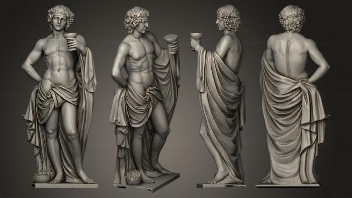 Statues antique and historical (Dionysus, STKA_0798) 3D models for cnc